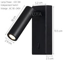 Axyaa Adjustable LED Wall Lamp: Eye-Caring Independent Switch, Ideal for Hotel & Home Bedside Lighting