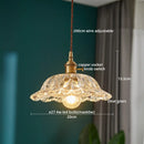 Axyaa Copper Glass LED Pendant Chandelier for Home Decor