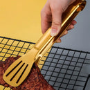 Axyaa Stainless Steel BBQ Steak Tongs - Hollow Grill Clamp & Kitchen Utensil