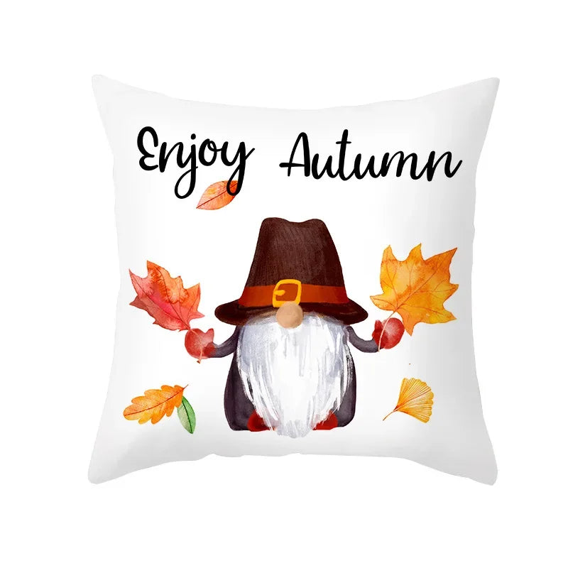Maple Pumpkin Autumn Pillowcase Sofa Seat Cushion Cover by Axyaa