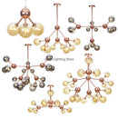 Axyaa Modern Chrome Plated Chandelier Rose Gold LED Suspension Lamp