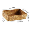 Axyaa Woven Sundries Storage Basket Closet Drawer Desktop Organizer