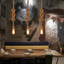 Axyaa Industrial Pendant Lamp Holder with Hemp Rope - 1/2/3/4/5 Heads