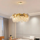 Axyaa Gold Crystal LED Chandeliers for Luxury Living Spaces