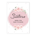 Axyaa Personalized Sisters Floral Canvas Wall Art for Nursery Decoration