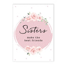Axyaa Personalized Sisters Floral Canvas Wall Art for Nursery Decoration