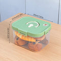 Axyaa Airtight Bread Box Clear Plastic Crisper Container Large Capacity Refrigerator Storage