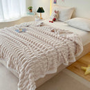 Axyaa Faux Rabbit Fur Couch Blanket: Soft, Plush, Lightweight Throw for Cozy Comfort