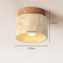 Axyaa Yellow Cave Stone Ceiling Lamp - Wabi-sabi Inspired LED Light for Home Decor