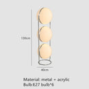 Axyaa Chrome Metal LED Floor Lamp with White Acrylic Ball - Modern Home Decor