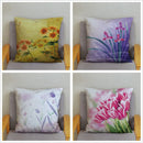 Axyaa Bedroom Tulip Flower Floral Cushion Cover Pillowcase for Sofa