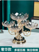 Axyaa Crystal Fruit Plate Set - Dried and Fresh Fruits for Home Living Room Decor