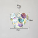 Axyaa Glass Chandeliers: Round LED Vintage Pendant Light for Dining Room & Kitchen