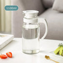 Axyaa Glass Water Pitcher Carafe with Lid and Handle