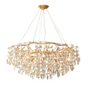 Axyaa Luxury Crystal Chandelier LED Pendant Lamps for Living Room Dining Hall