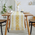 Axyaa Cotton Table Runner Black Stripe Splicing Path Wedding Dinner TV Cabinet Nordic Decor