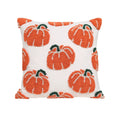 Axyaa Geometric Pumpkin Embroidered Pillow Cover - Halloween & Thanksgiving Décor