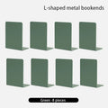 Axyaa White Metal Book Ends: Stylish Book Dividers for Shelves, Home Office