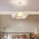 Axyaa Nordic Fabric Cream LED Chandelier Wabi Sabi Style Loft Pendant Lights