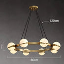 Axyaa LED Acrylic Round Pendant Lights for Living Dining Room Bedroom