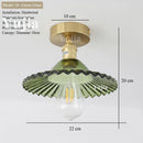 Nordic Glass/Ceramic Ceiling Light by Axyaa - Vintage E27 Fixture for Hallway
