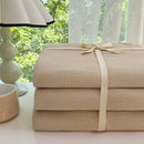 Axyaa Wrinkle Yarn Bedding Set: Duvet Cover, Pillowcase, Sheet Set for Twin King