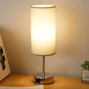 Axyaa Dimmable Cylindrical Bedside Table Lamp with USB Charging