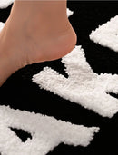 Axyaa Fluffy Microfiber Kids Bath Mat Non Slip Washable Rug