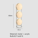 Axyaa Designer Chrome Acrylic Ball Floor Lamp LED Standing Light