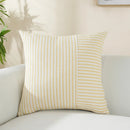 Axyaa Farmhouse Patchwork Beige Pillow Covers Set