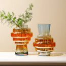 Axyaa Clear Glass Gradient Vase for Flowers & Hydroponics