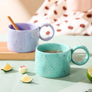 Axya Korean Style Splash Ink Ceramic Tea Cup, Wholesale Milk Coffee Mug, Couples Cup
