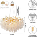 Axyaa Tree Branch Crystal Chandelier for Dining Living Bedroom