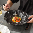 Axyaa Straw Hat Ceramic Plate Set for Household Western Tableware Restaurant