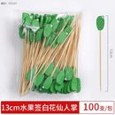 Axyaa Bamboo Fruit Stick Set - 100pc Cocktail Stirrers & Dessert Decoration
