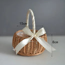 Axyaa Rattan Woven Flower Basket - Handmade Multifunctional Home Decor