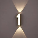 Axyaa 7W LED Wall Lamp Digit Number IP65 Modern Minimalism Style Aluminum Outdoor Light