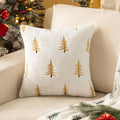 Axyaa Christmas Tree Plush Pillowcase - Festive Sofa Cushion Cover