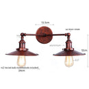 Axyaa Loft LED Wall Lights 2-heads Industrial Lamparas De Pared for Living Room