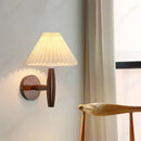 Axyaa LED Fabric Wall Lamp, European Style for Bedroom Living Room Lighting