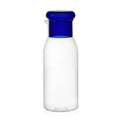 Axyaa 27oz Glass Bedside Water Carafe and Cup Set in Blue Yellow Teal Grey
