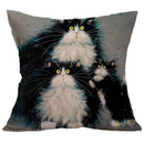 Cat Linen Cushion Cover by Axyaa - Home Decor Pillowcase 45*45cm
