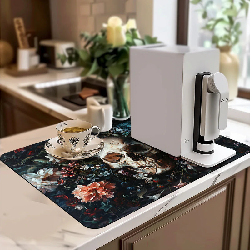 Axyaa Halloween Skull Drying Mat