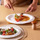 Axyaa Ceramic Oval Fish Plate for Steamed Fish and Vegetables