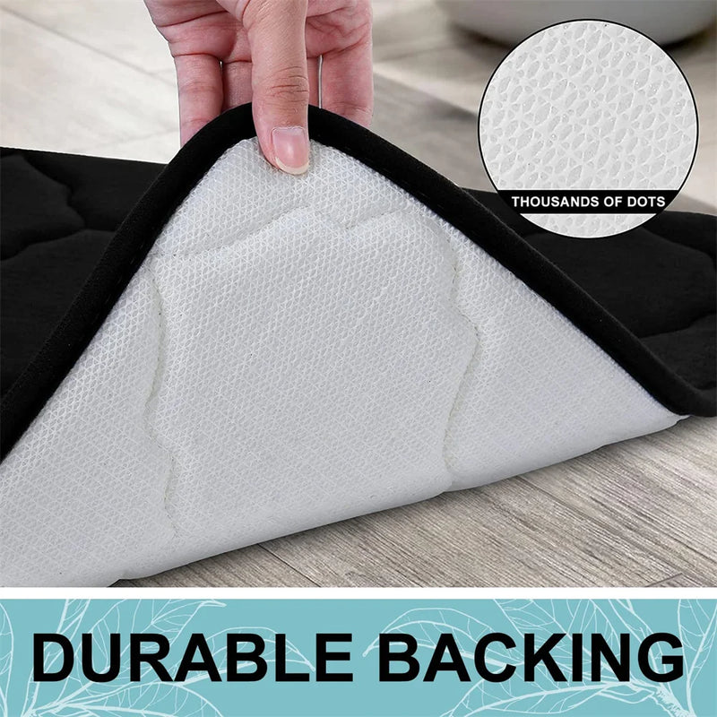 Axyaa Memory Foam Bath Mat Ultra Soft Non-Slip Water Absorbent Shower Rug