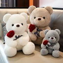 Axyaa Rose Bear Plush Doll Pillow - Valentine's Day Gift