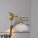 Axyaa Nordic LED Wall Light Brass Pull Chain Switch Bedside Lamp - Modern Design