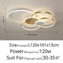 Axyaa LED Ring Ceiling Light - Gold/Black Chandelier for Home Decor