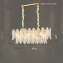 Axyaa Glass Chandelier: Luxury Pendant Lamp for Living Room Lighting