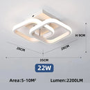 Axyaa LED Ceiling Chandelier: Minimalist Luster Light for Living Room, Staircase - 3-Color Dimming